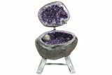 Amethyst Jewelry Box Geode On Stand - Gorgeous #94204-1